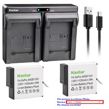 Kastar Battery Slim Dual Charger for GoPro AHDBT-701 Hero 7 GoPro HERO7 Black