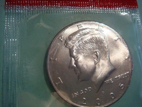 Perfect Uncirculated 2005 D Kennedy Half still in mint cello - actual coin pics