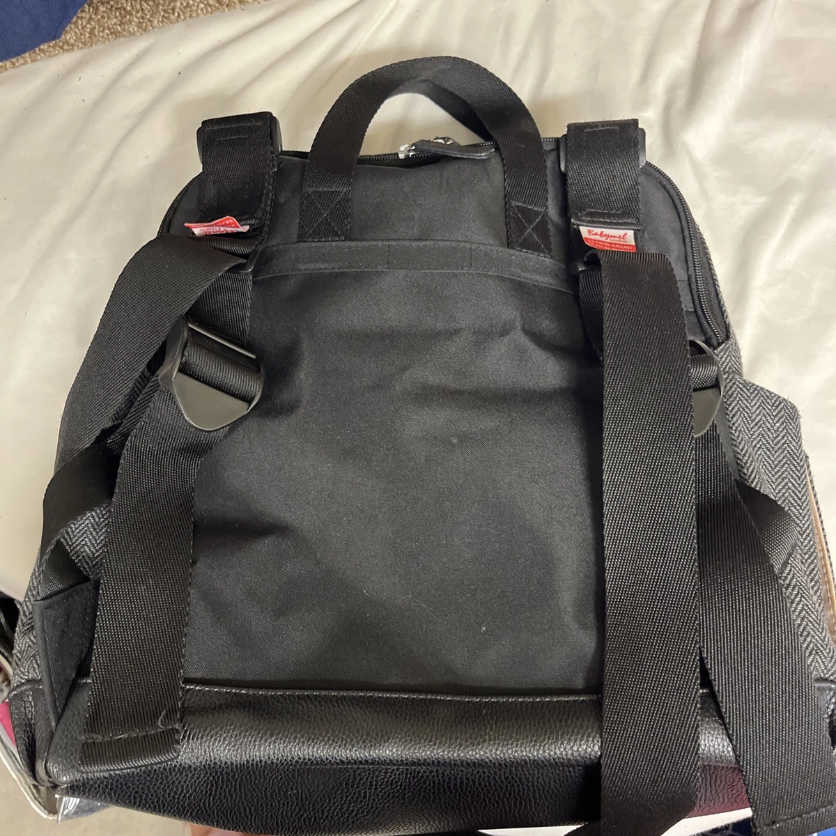 buckle leather backpack Amerileather Urban Buckle Flap Backpack; Dark Brown