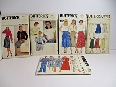 Five Vintage Butterick Women s Sewing Patterns Work, Home, Casual