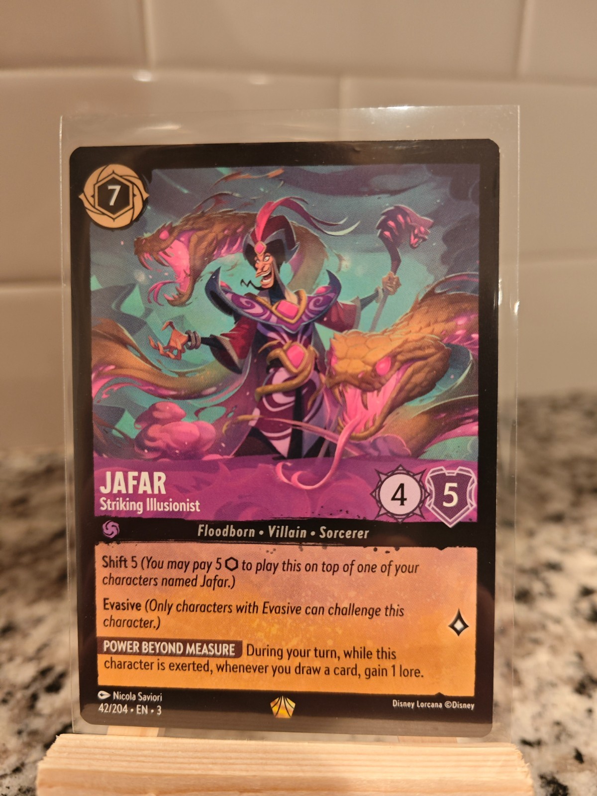 Jafar - Striking Illusionist 42/204 Legendary Into the Inklands Lorcana NM