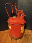 Vintage Eagle U1-10S Type 1 Gallon USA Safety Gas Can  Heavy Steel Red Empty — photo 3