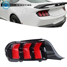 For 2024 Ford Mustang LED Tail Lights Brake Lamp Left Driver Side Red Black