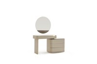 Schminktisch Mit Spiegel Kosmetiktisch Frisiertisch Schubladen Beige 2Tlg