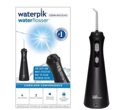 Waterpik WP-492UK kabellos Plus Zahnseide schwarz Zahnspülung neu versiegelt