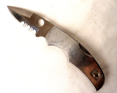 Spyderco Native 1 Stainless Steel AUS-10 C41PS Seki City Japan Serrated Used Exc
