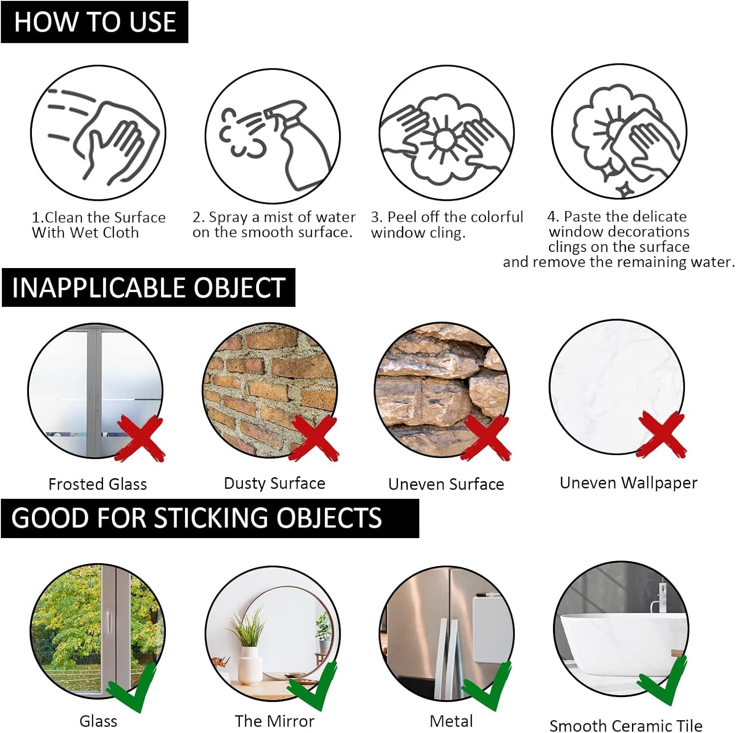 Mfault Fall Woodland Animals Window Clings 9 Sheets, Autumn Fox 