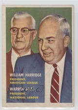1957 Topps William Harridge Warren Giles #100 HOF o7m