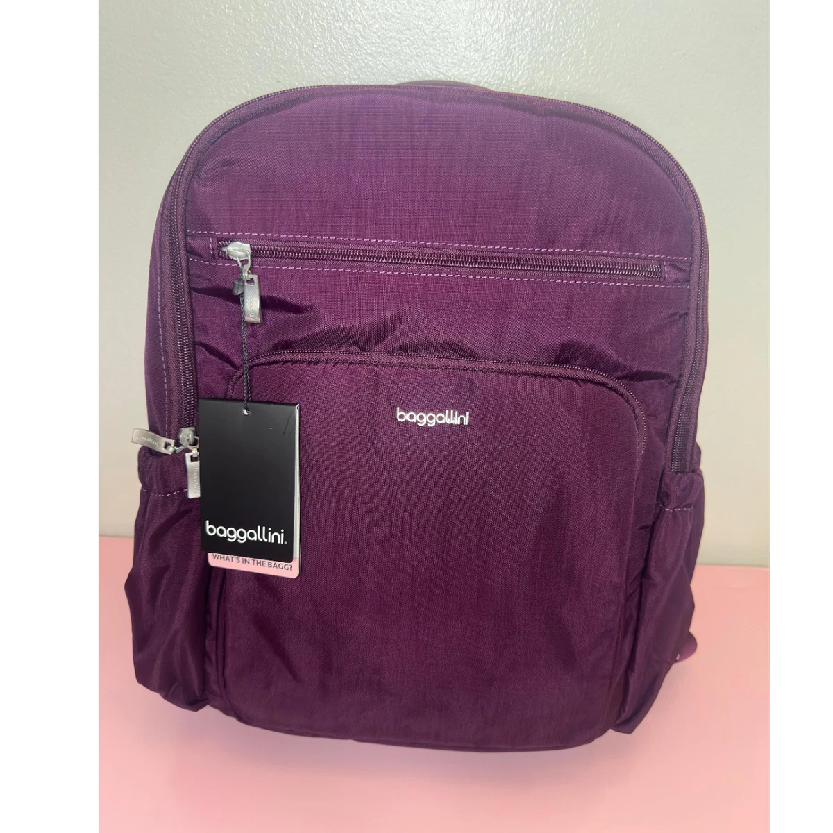 Baggallini Purple/Maroon Backpack Purse Bag with Wristlet Mom Bossin main image 2