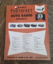 Howard W. Sams Photofact Auto Radio Service Data Manual  AR-33 Vol 33 CAR Radio
