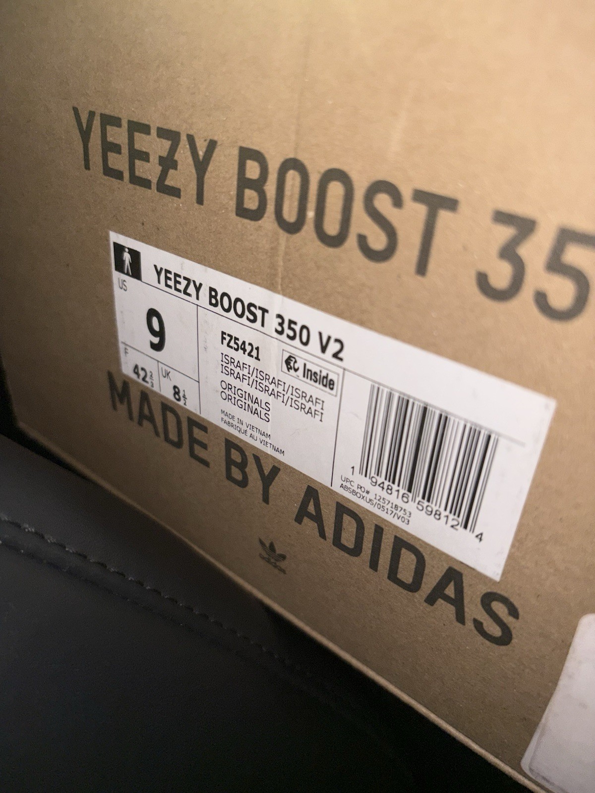 adidas Yeezy Boost 350 V2 Israfil FZ5421 Gray Orange Primeknit Low Top 2020 thumbnail 4