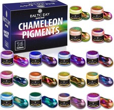 Epoxy Resin Color Pigment Powder 8/16 Jars Chameleon Holographic Mica Powder K