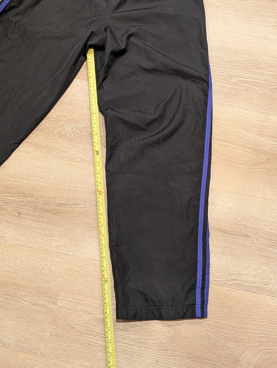 VTG Y2K Adidas Track Pants Men's Medium Black Purple 3