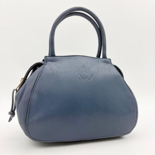 LOEWE Handbag Navy Anagram Leather Loewe Nappa Leather