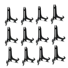 12 Pcs 6 Inch Plastic Easels Plate Display Stands Picture Frame Stand Holder