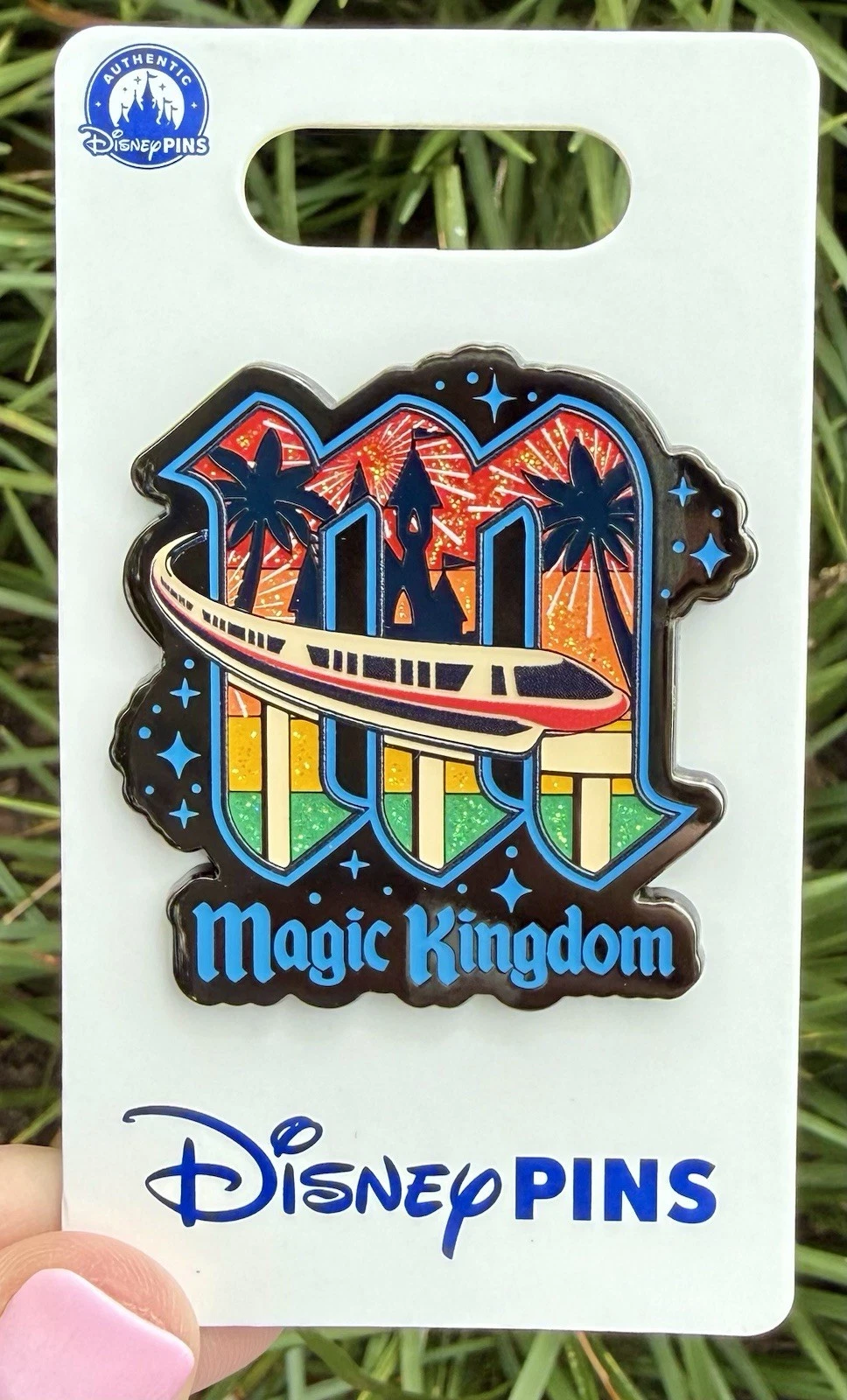 2026 Disney Parks Magic Kingdom Monorail Castle Palm Tree OE Pin