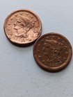 New Listing1850 & 1854 Us Braided Hair Large Cents (Lot of 2 - Nice Condition!)