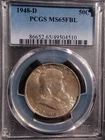 1948-D Franklin 50c MS65FBL