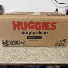 Huggies Simply Clean Unscented Baby Wet Wipes, 11 Flip-Top Packs 704 Wipes Total