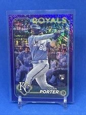 2024 Topps Series 2 Purple Foil Logan Porter RC #666 Kansas City Royals 655/799
