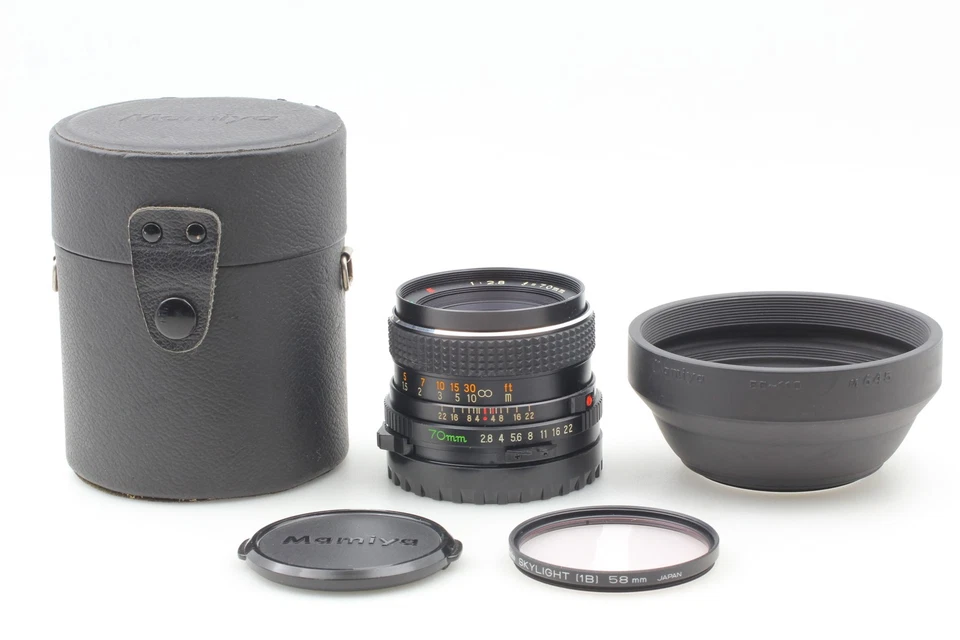 [Excelente COMO NUEVO con Capucha] Lente Mamiya Sekor C E 70 mm F2,8 M645 1000S Super Pro TL JAPÓN Foto 3 de 4