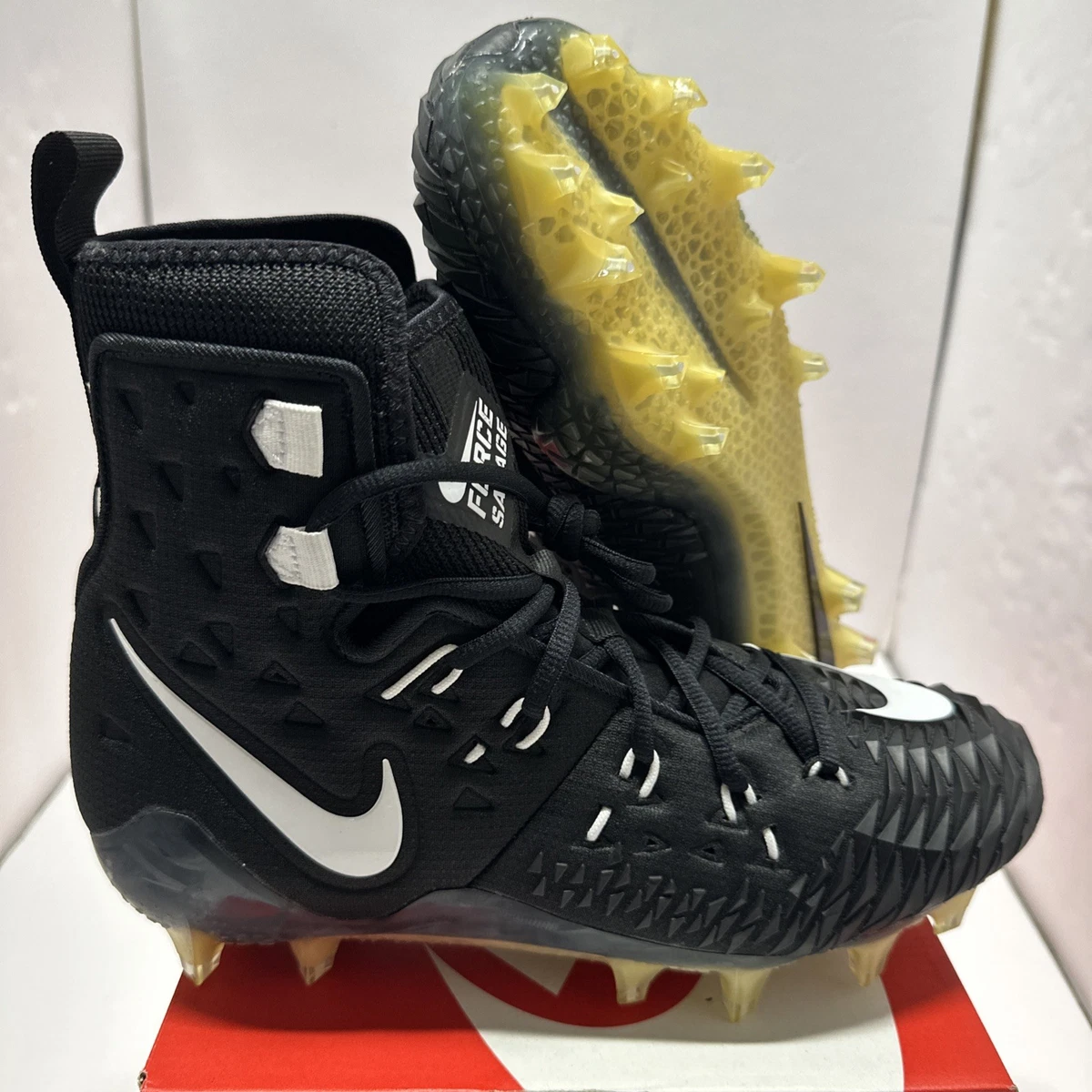 Nike Force Savage Elite TD Football Cleats Black White Mens Size 17 923304-010 Nike Force Savage Elite D Black White for Sale  main image 2