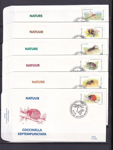 [LG79628] Belgium N°2630/2635FDC Insects First Day Cover COB € 16,00 SUPERB