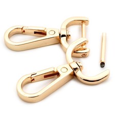 4 PCS Detachable Swivel Snap Hook Push Gate Lobster Clasp Purse Gold 4/5"