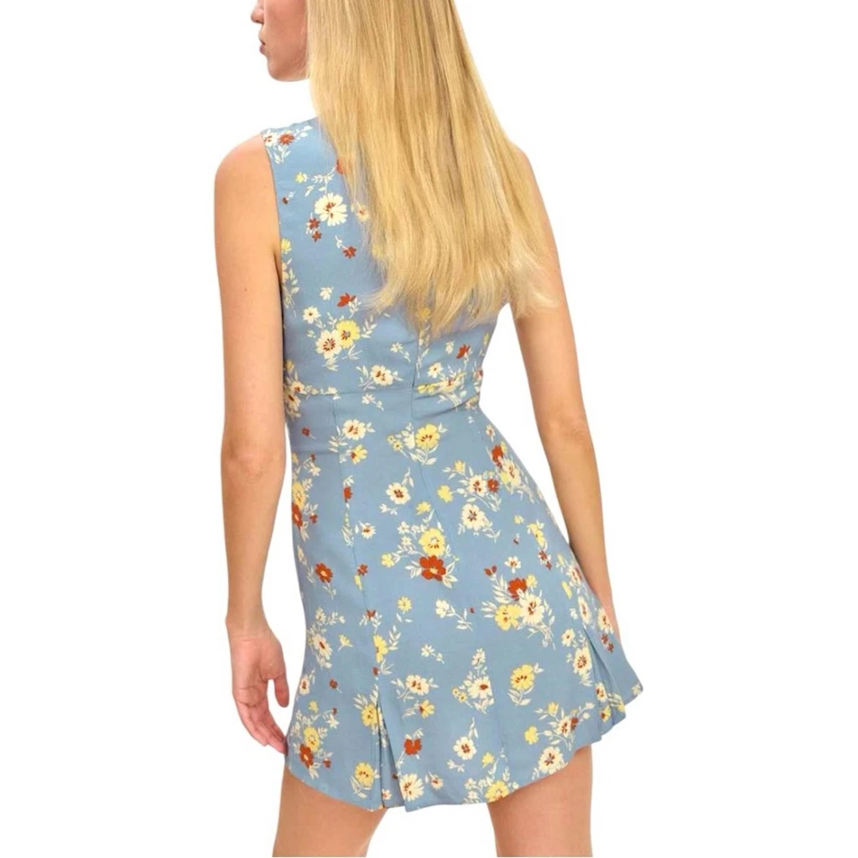 NWT Reformation x Devon Lee Carlson Cher Mini Dress size 6 in Janie Blue - Image 3 of 4