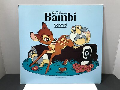 Vintage 1980's Schmid Disney Bambi Collectibles Store Display Counter Standee