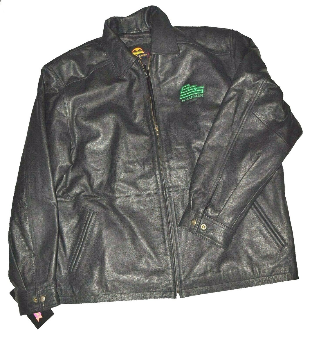 Leather Zipper Men Jacket Coat XL NEW Z LANDER BSS by Harman