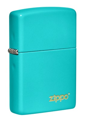 ORIGINAL Zippo Feuerzeug CLASSIC FLAT TURQUOISE mit LOGO NEU IN BOX SCHNELLER VERSAND