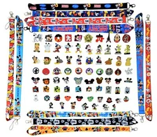 Mickey Mouse Themed 5 Pin Lanyard Set Walt Disney Parks Trading Pins Brand New