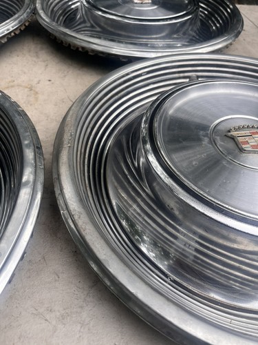 1968 68 1969 69 Cadillac Deville Hubcap Wheel Cover Hub Cap OEM USED Set Of Four - Picture 7 of 22