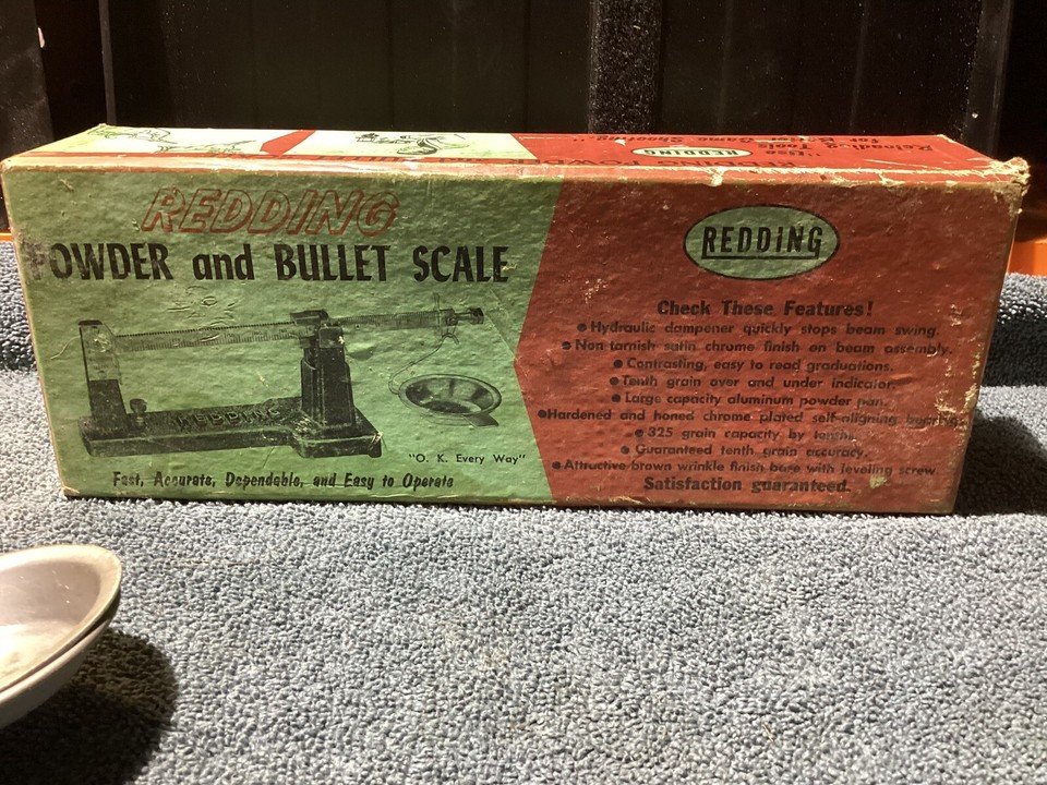 Redding Model #1 Antique Powder and Bullet Beam Scale W/ Box | eBay
