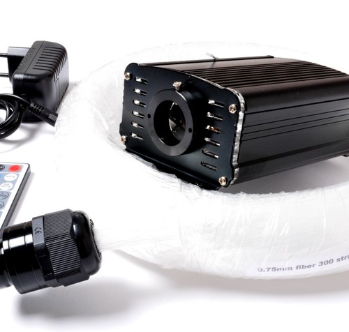 EFFETTO SCINTILLIO KIT CIELO STELLATO 300x 10m 0.75mm LED RGBW FIBRA OTTICA RGB - Foto 2 di 3