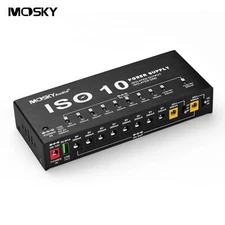 Mosky ISO 10 POWER SUPPLY Guitar Effect Pedal Board Power Supply 9V 12V 18V USA