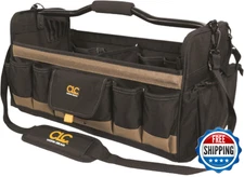 Custom Leathercraft WORK GEAR 20 inch, Open Top, Soft Sided Tool Box, 27 Pockets