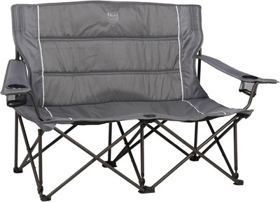 TIMBER RIDGE 2 Person Folding Loveseat Comfortable Double Foldable Camping Chair