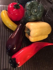 Glass And Ceramic decorative fruits And Vegetables 