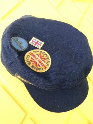 Cappello da pescatore ""greco"" The Beatles SGT SGT Pepper blu navy - Bambini Sm/Med - Nuovo con etichette 46% lana - Foto 4 di 8