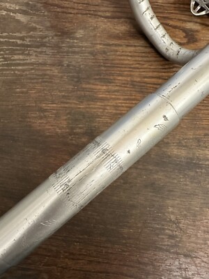 Guidon Vélo De Route ITM Italia Super Training - Largeur 420 Mm - Pince 25.8 Mm - Aluminium Argent - Occasion Très Bon état