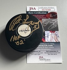 Rod Langway Washington Capitals “HOF 02” Signed Puck W/ FREE Case! JSA # EE76509