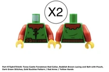 Lego 2 Pieces Castle Forestmen Mini Figures Torso,forestman Body Parts