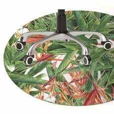 Bodenschutzmatte B&uuml;rostuhlunterlage Stuhlunterlage Exotische Blumen Rund 100cm