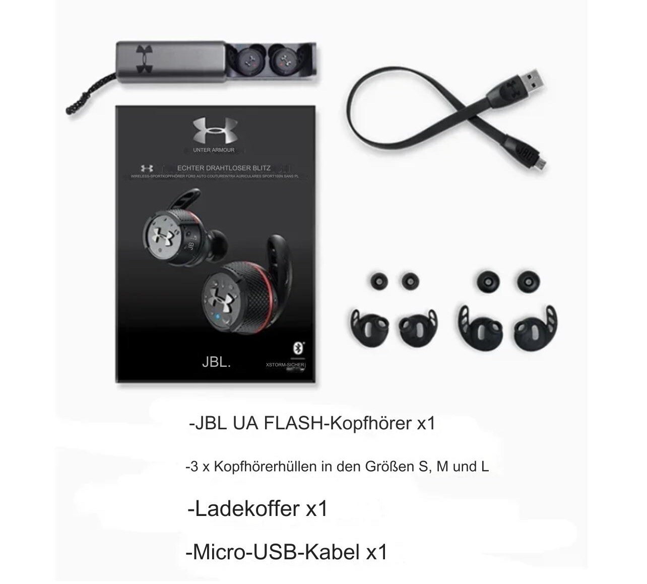 Thumbnail - Jbl Under Armour Flash X Bluetooth Kopfhörer - Schwarz Neu