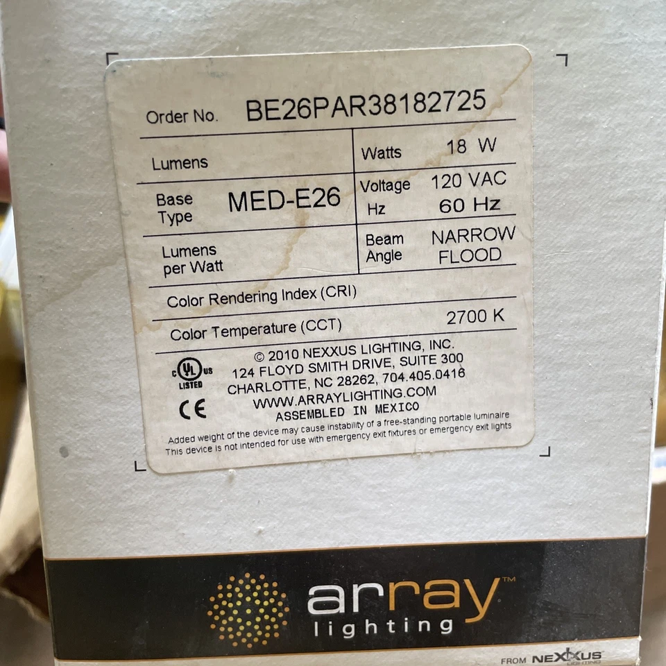 Array PAR38. Dimmable. LED Flood Light Bulb - 2700k 18W. MED-E26 Base - Image 2 of 4