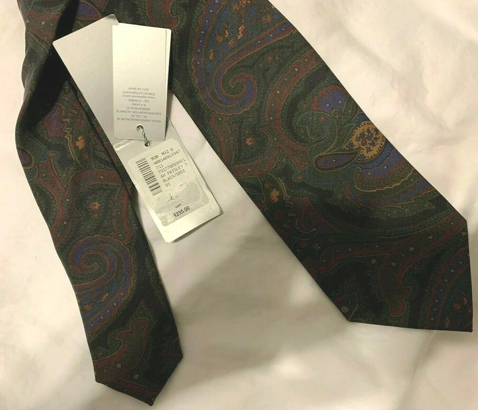  Gravata Ralph Lauren roxa feita à mão na Itália - Imagem 3 de 4