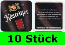 10 Stück Bierdeckel Köstritzer Schwarzbier Brauerei Bad Köstritz Bar Party Theke
