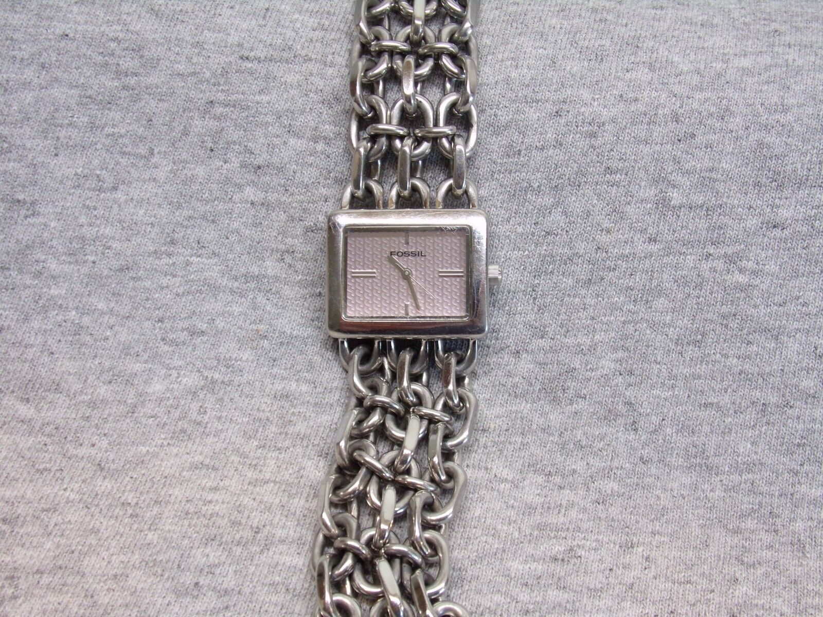 Stainless Steel Chain-Link Watch, SILVER